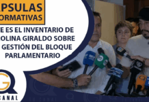 ESTE ES EL INVENTARIO DE CAROLINA GIRALDO SOBRE LA GESTIÓN DEL BLOQUE PARLAMENTARIO