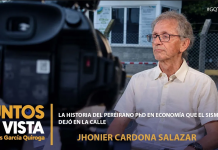LA HISTORIA DEL PEREIRANO PhD EN ECONOMÍA QUE EL SISMO LO DEJÓ EN LA CALLE